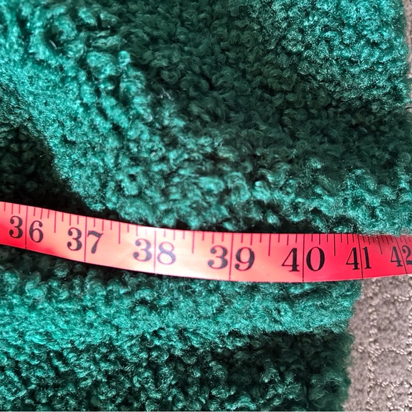 NWT Women’s Scoop Green Teddy Jacket Coat Faux Fur Wrap Viral Instagram XL 16 18 - Picture 13 of 13